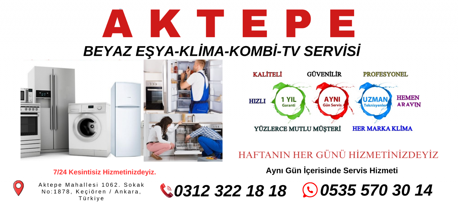 AKTEPE Beyaz Eşya Servisi